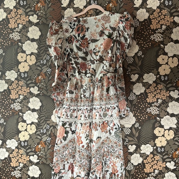 NWOT HEMANT AND NANDITA Tana Cut Out Midi Dress in Off White size small - Picture 6 of 6